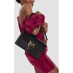 PINKO Czarna listonoszka Love One Classic DC AW25