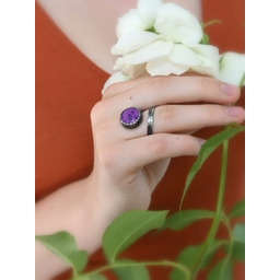 Pierścionek regulowany z sugilitem