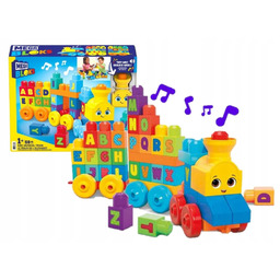 Bloks Klocki muzyczny pociąg Abc Mattel FWK22