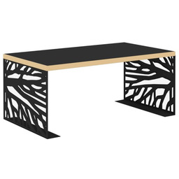 Stolik kawowy ażurowy GOLDEN Czarny + złoty OUTLET