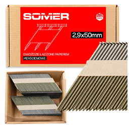 Gwoździe łączone papierem pierścieniowe 34° 50 mm, 2,8