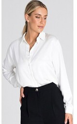 Biała koszula damska M953, Kolor biały, Rozmiar L/XL,