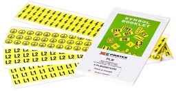 Partex PLB025025H40.LIT etykiety 25x25 mm, błyskawica w trójkącie,