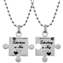 Naszyjniki z GRAWEREM dla PARY puzzle