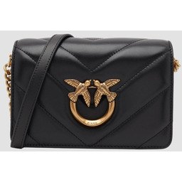 PINKO Czarna kopertówka Love Click Mini AW25