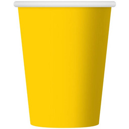 Kubeczki papierowe żółte - 250 ml - 6