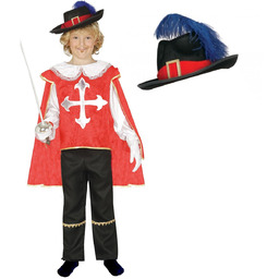 Zestaw Strój Muszkieter 110/116 plus Kapelusz 2el MK549