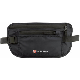 Dyskretna saszetka turystyczna na biodro z ochroną RFID