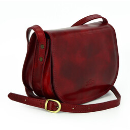 Listonoszka skórzana półksiężyc klasyczna torebka