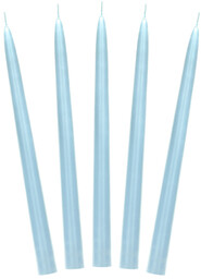 Świeca stożkowa błękitna - 24 cm - 10