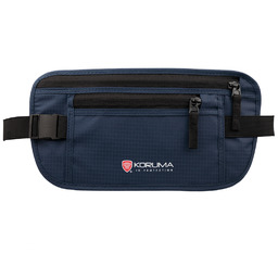 Dyskretna saszetka turystyczna na biodro z ochroną RFID