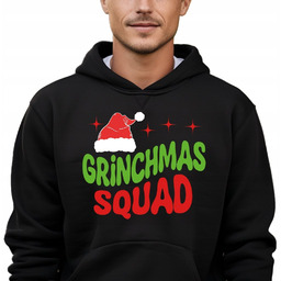 Bluza Czarna Z KAPTUREM Męska BABY YODA CHRISTMAS