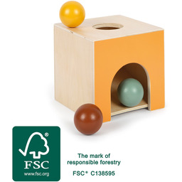 Drewniane pudełko Montessori z kulkami Small Foot 12744
