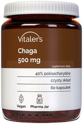 Chaga (Błyskoporek podkorowy) 500 mg, Vitalers, 60 kapsułek