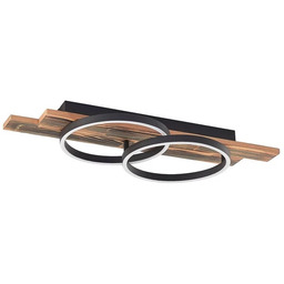 Lindby - Sentoa LED Lampa Sufitowa Light Wood/Black