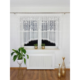 Firana z markizety z trójwymiarowym haftem