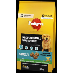 Pedigree Adult Professional Nutrition Drób Warzywa 12kg