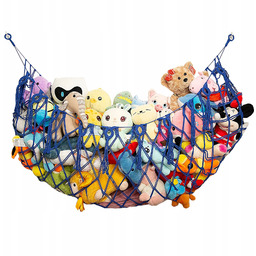 Siatka Na Zabawki Makrama Na Ścianę Wisząca Niebieska