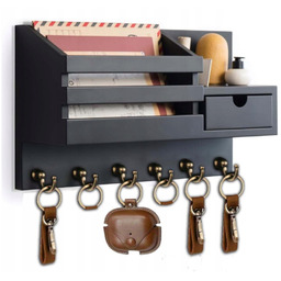 Wieszak Na Klucze Drewniany Z Szufladą Dikom