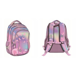 Plecak 3 komorowy 15". Pink Butterflies