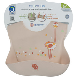 Śliniak silikonowy My first bib beige