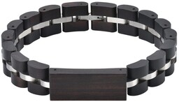 Bransoletka drewniana Niwatch Steelcrest heban