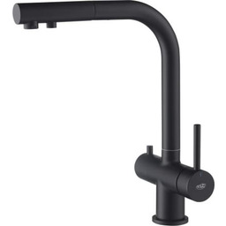 Blue Water Apala Czarny Mat Trójdrożna bateria kuchenna