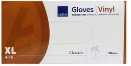 Abena Vinyl Rękawice winylowe bezpudrowe białe rozmiar XL,