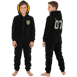 HARRY POTTER Hufflepuff Jednoczęściowa piżama dziecięca, POLAROWA CIEPŁA