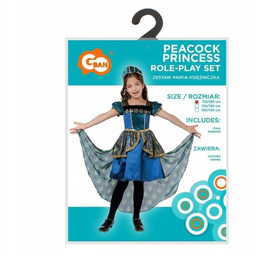 Strój Dla Dzieci Pawia Księżniczka Rozm. 110/120CM