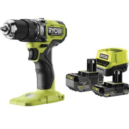RYOBI Wiertarko-wkrętarka udarowa RPD18BL1-2C42S + ładowarka + zestaw