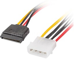 Lanberg kabel Molex - 2x SATA M/F 30cm