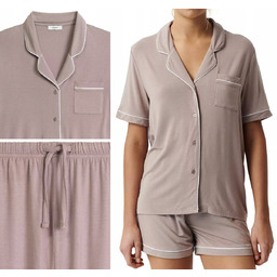 PIŻAMA DAMSKA Atlantic NLP-496 koszulowa KRÓTKA elegancka