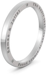 Pierścionek obrączkowy z białego złota - Au-1171