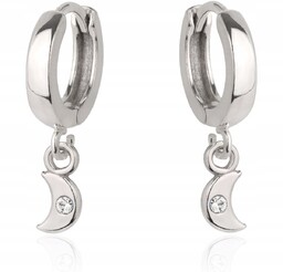 Kolczyki srebrne księżyc Swarovski srebro 925