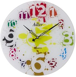 Zegar ścienny szklany kwarcowy Adler 21181