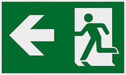 Metafranc Tabliczka informacyjna Symbol: drzwi ewakuacyjne z lewej