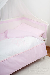 BabyMatex Pościel 100x135 Twinkle star różowa z ochraniaczem