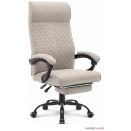 Fotel biurowy HC-1030 Tkanina z podnóżkiem Beżowy
