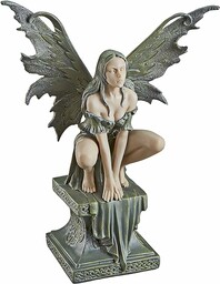 Design Toscano Celtic Fairy''s Perilous Perch Statue, poliester,