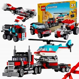 ZESTAW KLOCKÓW LEGO 3w1 CIĘŻARÓWKA SAMOCHÓD WYŚCIGÓWKA SAMOLOT