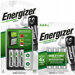 Ładowarka Energizer Maxi R6 R3 4x Akumulatorki Aa