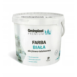 Farba akrylowa ścienna Greinplast 10 l Biały mat