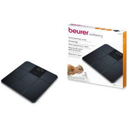 BEURER GS 235 BLACK Waga szklana elegancka, antypoślizgowa,
