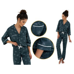 Sensis Piżama damska MARENA: butelkowa zieleń