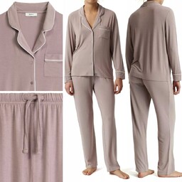 PIŻAMA DAMSKA Atlantic NLP-495 koszulowa długa elegancka