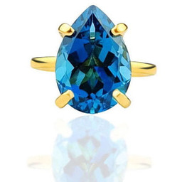 Pierścionek Topaz London Blue 6 Ct. Kropla