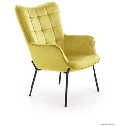 Fotel CASTEL Halmar Musztardowy