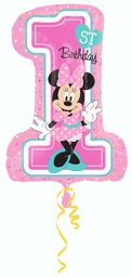 Minnie Mouse 1st Birthday SuperShape Foil Balloons