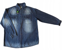 DUŻA MĘSKA KOSZULA CASUAL JEANSOWA OLD STAR GRANAT